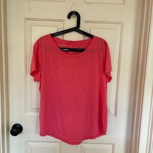 Talbots Button Back Crew Tee